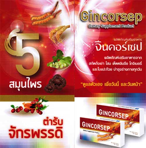 Gincorsep จินคอร์เซป 30เม็ด