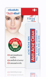 Vin 21+4Zinc Anti-Acne Cream 10ml.