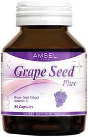 รูปภาพของ Amsel Grape Seed 60mg. Plus 30cap สารสกัดเม็ดองุ่นและผิวองุ่น