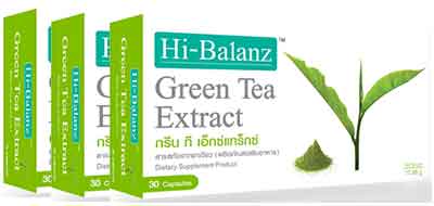 Hi-balanz Green Tea Extract กรีน ที สารสกัดชาเขียวเข้มข้น (30capX3กล่อง)
