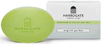 รูปภาพของ  HARROGATE Sulphur Soap สบู่ซัลเฟอร์ ฮาโรเกต 50g. สีเขียว