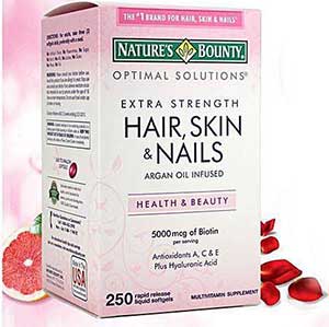 Nature Bounty Hair Skin and Nails 250 softgel วิตามิน บำรุงผมผิวเล็บ