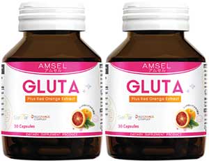 รูปภาพของ AMSEL Gluta 700 Plus Red Orange (30capX2ขวด) แพ็คคู่