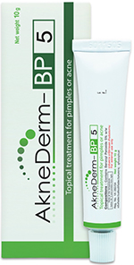 AkneDerm BP 5 เจลแต้มสิว 10g. สูตรBenzac ละลายหัวสิว ลดสิวอุดตัน ลดสิวเสี้ยน