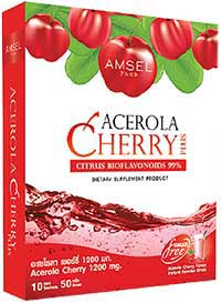 Amsel Acerola Cherry 1200mg. Plus Citrus Bioflavonoids (5gX10ซอง)