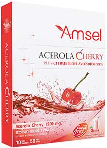 Amsel Acerola Cherry Plus 1200mg. (50g.x10ซอง)