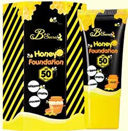 รูปภาพของ B Secret Honey Foundation SPF50PA+++ W2M กันแดดผสมรองพื้น กันแดดผึ้งป่าผสมรองพื้น 30ml.