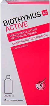 BioThymus AC Active Donna Shampoo Ristrutturante 200ml แชมพูสำหรับผู้หญิงผมเสียขาดหลุดร่วง