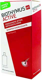 BioThymus AC Active Shampoo Uomo Shampoo Energizzante 200ml แชมพูสำหรับผู้ชายผมบางหลุดร่วงง่าย