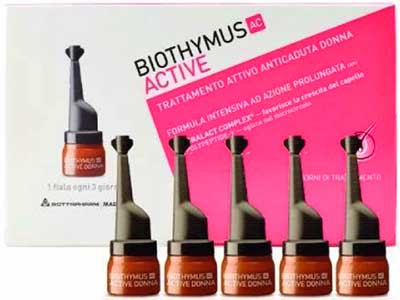 BioThymus AC Active Uomo Trattamento (5หลอดX3.5ml.) เซรั่มสูตรเข้มข้นสำหรับผู้ชายผม