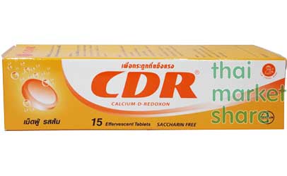 รูปภาพของ CDR Calcium-D-Redoxon ซีดีอาร์ แคลเซียมเม็ดฟู่ละลายน้ำ 15Tab (ขนาดใหม่)