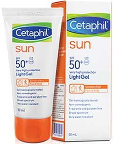 Cetaphil SUN SPF 50+ PA++++ Light Gel Face & Body 50ml.