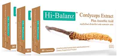 Hi-Balanz Cordyceps Extract Plus Ascobic Acid ถั่งเฉ้า (30capX3กล่อง) 
