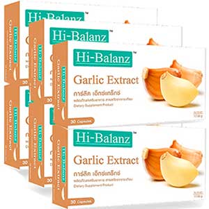 Hi-Balanz Garlic Extract (30capX6กล่อง) สารสกัดกระเทียม