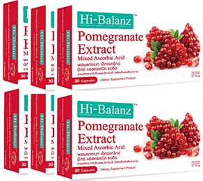 รูปภาพของ Hi-Balanz Pomegranate Extract (30capX6กล่อง) สารสกัดทับทิม