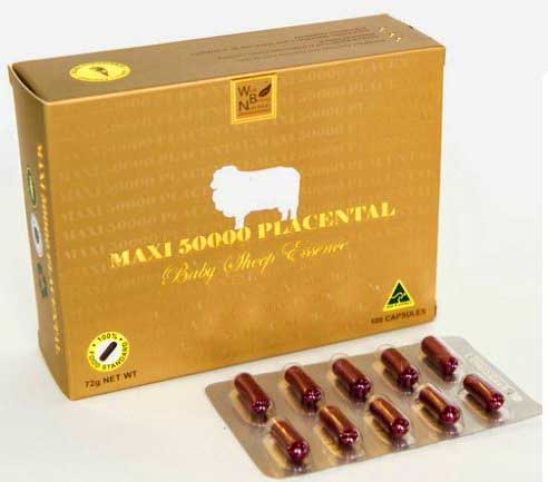 รูปภาพของ Maxi 50000 Placental Baby Sheep Placenta รกแกะ 50000 มก. 100ซอฟเจล