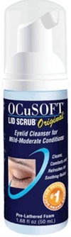 รูปภาพของ Ocusoft Lid Scrub Original 50ml.โฟมทำความสะอาดเปลือกตา (สีน้ำเงิน)