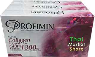 รูปภาพของ Profimin Marine Collagen TriPeptide Plus Gluta Complex 1300mg. 30tab (ซื้อ4กล่อง แถม 1กล่อง)