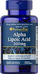 รูปภาพของ Puritan s Pride Alpha Lipoic Acid 300mg. 60 Softgels