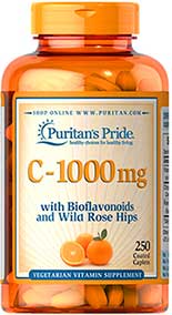 Puritan s Pride Vitamin C-1000 mg with Bioflavonoids & Rose Hips 250tab