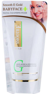 Smooth E Gold Anti-Aging Whitening Facial Cleansing Foam 4Oz.(120g.)