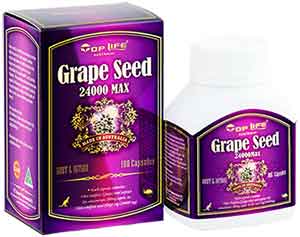 รูปภาพของ TOP LIFE Grape Seed 24000Max 180cap ท็อปไลฟ์ เกรพซีด สารสกัดเมล็ดองุ่น 24000 แม็กซ์