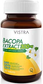 Vistra BACOPA Extract 300mg. 30เม็ด ดอกพรมมิ