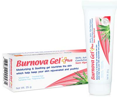 รูปภาพของ Vitara Burnova Gel Plus Snow Algae 25g. เบอร์นโนว่า เจล สีชมพู