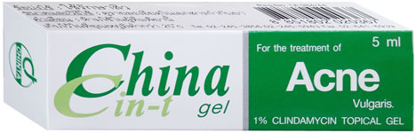China Cin-t gel 1% 5ml. ชินาซิน-ที เจล เจลแต้มสิวอักเสบ