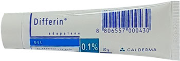 Differin gel 0.1% 30g.ดิฟเฟอริน เจล 30g.สำหรับสิวอุดตันและสิวอักเสบ (หลอดใหญ่)