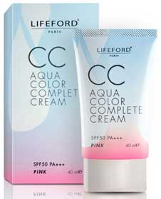 รูปภาพของ LIFEFORD CC AQUA COLOR COMPLETE CREAM SPF 50 PA++ PINK 40ML.