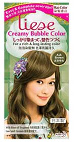 รูป Liese Creamy Bubble Color (ลิเซ่ ครีมมี่ บับเบิ้ล คัลเลอร์ แอช บราวน์) โฟมเปลี่ยนสีผม สีน้ำตาลสโมคกี้