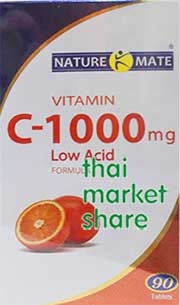 Nature mate Vitamin C 1000mg 90tab เนเจอร์สเมท วิตามินซี