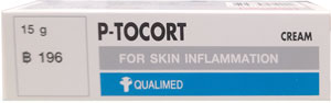 รูปภาพของ P-Tocort Cream 15g. Qualimed พี-โตคอร์ท ครีม แก้แพ้ แก้คัน สะเก็ดเงิน