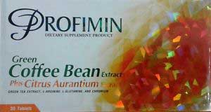 รูปภาพของ Profimin Coffee Bean Extrat Plus Citrus Aurantium Extract 30เม็ด (ซื้อ5กล่อง แถม 1กล่อง)