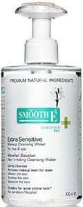 Smooth E Extra Sensitive Makeup Cleansing water for face & eyes 200ml.(กลาง)