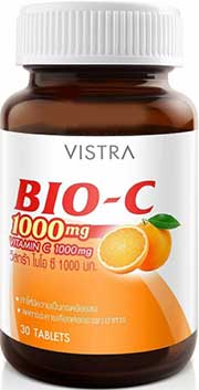 รูปภาพของ Vistra Bio-C 1000mg วิสทร้า ไบโอซี 30เม็ด 